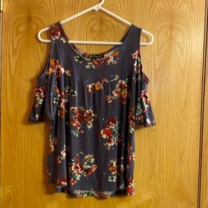 Cold-shoulder Floral Top
